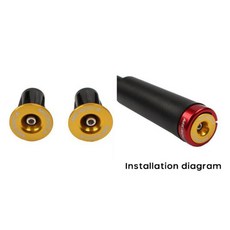 자전거 핸들 엔드 플러그 알루미늄 도로 통화 부품, 1. 금, 1개