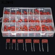 150pcs CBB 폴리프로필렌 필름 커패시터 0nf 68nf 400v 630v 분류 키트 10NF 22NF 47NF 100NF 220NF470NF 560NF