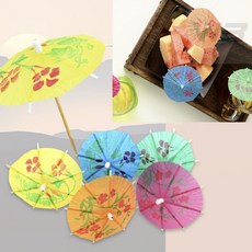 와볼샵 우산장식 과일꽂이 요지 칵테일 데코 일식 장식 디저트포크 과일꼬지