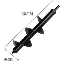 흙파기 아이스오거 드릴 얼음 머신 깨는 기계 로드 송어 축제 겨울 구멍 뚫기 낚시 전동 빙어 민물 앵커, 7. 직경 8cm 길이 25cm 드릴, 1개