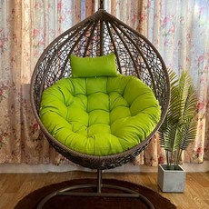 흔들의자쿠션 라탄 안락 의자 쇼파 리클라이너 쿠션 방석 등박이 시트 체어, 1개, F. 연두빛