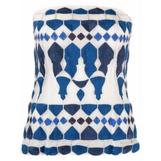 안젤로 빈티지 컬트 중고 1990's 아플리케 스트랩리스 탑