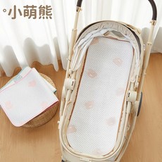 유모차 쿨시트 통풍 유아용 쿨매트 아이스 실크 양면 여름, 꼬마곰 꼬마곰 도트자수 누빔매트