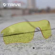 오클리 레이다락 패스 교체 호환 렌즈 Trive 트라이브 리필렌즈, C206 옐로우 임팩트렌즈, 1개
