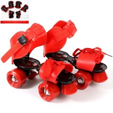 탈부착 롤러스케이트 바퀴 신발 인라인 롤러슈즈 휠, 1개, 레드 25 40 장비 6종 7 10세