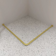 탈의실 피팅룸 원형 레일 라운드레일 가림막 옷가게 피팅, 80x80cm, 1개, 골드 단일봉