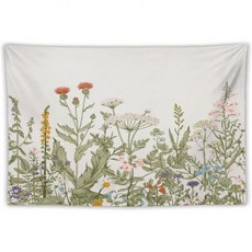 JYsunshine 꽃무늬 식물 벽걸이 태피스트리 기숙사·거실·침실 인테리어용 빈티지 허브 벽 장식 - 40\"x60\" 126943, JYsunshine 꽃무늬 식물 벽걸이 태피스트리, 기