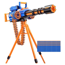 X-SHOT 電動軟彈槍 藍色加特林 - 85cm特大號 70軟彈 40彈殼, 1個