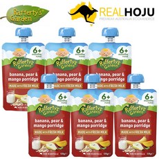 래퍼티스 가든 바나나 망고 포리지, 배 바나나 망고, 6개