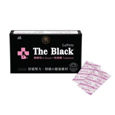 LaPetz 樂倍 The Black 黑酵母 β-Glucan + 卵黃磷脂 10gx30包 皮膚、被毛健康維持, 1個, 黑酵母葡聚糖液+色胺酸