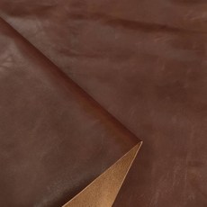 SYCAMORE 栗棕色 真皮 皮革材料, 栗棕 色