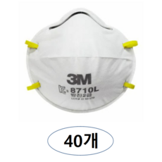 쓰리엠 안면부 여과식 방진마스크, 40개, 방진