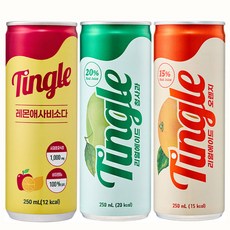 일화 팅글 탄산음료 3종 10개씩(리얼에이드오렌지+리얼에이드청사과+레몬애사비소다), 30개, 250ml