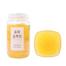 [딜라잇가든] 껍질채 갈아넣은 유자 듬뿍청, 2개, 600g