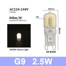 2-20pcs 미니 LED G9 E14 옥수수 전구 AC 220V 2W 3W 슈퍼 밝은 비 스트로브 따뜻한 흰색 빛은 50W 할로겐, 16 G9 2.5W 4000K, 03 5pcs