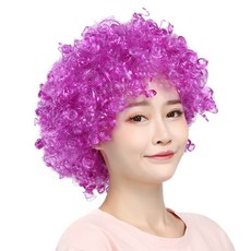 도매파티 뽀글이 가발-파티 파마 코믹 코스프레, 뽀글이 보라색, 1개