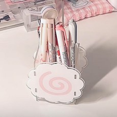앤유 귀여운 나루토마키 연필 펜 꽂이 2P, 화이트 2P