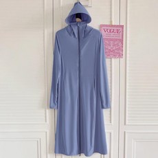 女款加長版防曬衣 輕薄透氣冰絲連帽防曬服