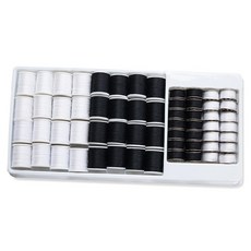 올맘 60종 멀티 재봉사 보빈 밑실 미싱실 재봉실, 1개, 블랙화이트