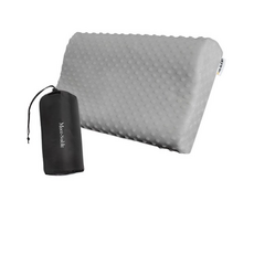 몽트노블 포터블 메모리폼 캠핑 베개 + 커버 + 파우치, 그레이, 1개