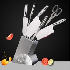 MIMI SHOP 不鏽鋼七件刀具組《立體方行》居家家具 菜刀組, 1個