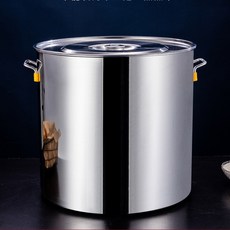 臺灣出貨 商用超厚316不銹鋼大鹵鍋湯桶湯鍋厚底大容量燉鍋米桶儲水桶帶蓋, 316耐燒超厚 口外徑35高度35, 1個