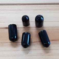 스트로우마개(검정고무) 5mm/10개입/봉 원통관마개 앤드캡 ofh-2 과학실험키트전문