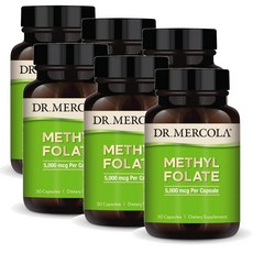 닥터머콜라 메틸 폴레이트 활성엽산 5000mcg 캡슐 Dr. Mercola Methyl Folate, 6개, 30정