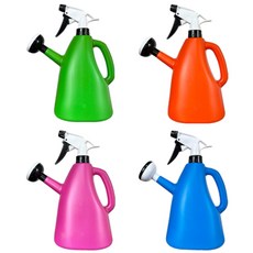 園藝噴壺 手壓式灑水壺, 橘色中號 1000ml 噴壺1個, 1個