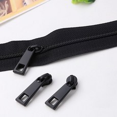 쏘잉갤러리 (대량 100개) 사각- 3호 코일 일반 지퍼 슬라이더, 1개, 무광블랙