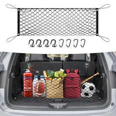 -2025년 2026년 파일럿 액세서리 엔벨로프 스타일의 메시 트렁크 네트 정리 및 보관용 신축성 조절 가능한 탄성 나일론 리어 카고 네트 포함, 13 Honda Pilot -Present, 1개