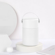 ANKRIC 스텐 보온 죽통 푸드자 850ml/1050ml + 숟가락 세트, 1.05L, 화이트, 1개