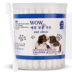강아지 면봉 80개 이어크리너 반려견귀청소