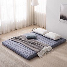 삼익가구 도즈 순면 토퍼 매트리스 방수 속커버 보관끈, 그레이, 12cm