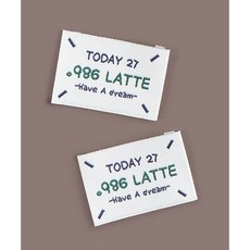 퀼트스타 라떼 986 LATTE 직조라벨, 2개, 블루그린