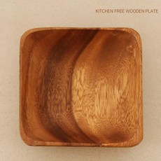 원목접시 키친프리 아카시아 사각볼 원목간신쟁반 원목스낵쟁반 원목다용도볼 원목접시 원목찬기, 단일, 색상:[색상]본상품