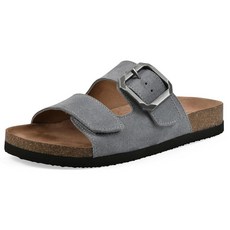 [미국수입정품] 화이트마운틴 WHITE MOUNTAIN 여성용 Hayloft 시그니처 컴포트 몰드 풋베드 샌들 세이지 그린/스웨이드 8 245951