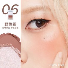 本島出貨 GIRLS CHAT 霓虹豹紋系列腮紅高光一體盤, 06 野灰褐色, 1個