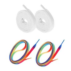 신발 스케이트 부츠 롤러 스케이트 하키 및 스 스케이트용 2 쌍, 180cm, 나일론, 2Pairs Gradient+White, 1개
