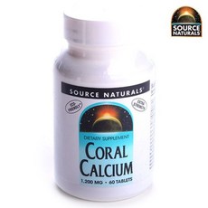 SOURCE NATURALS 珊瑚鈣礦物質補充錠, 1入, 60顆
