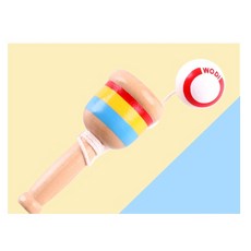 兒童玩具E2E 技巧杯 彈力技巧球 手眼協調玩具 技巧拍 日式劍球 拋接球 跳跳球 感統教具 平衡玩具, 白色球／劍球, 1個