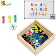 자석숫자학습완구 나무자석숫자세트 37P, 단일