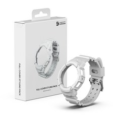 삼성 SMAPP 정품 갤럭시워치5 / 워치4 일체형 풀커버 스타일링 팩 ( 스트랩 + 보호 케이스 세트), 화이트