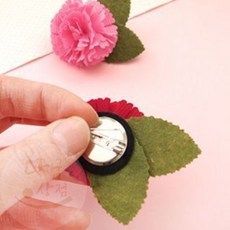 감사카드포함 브로치형 카네이션브로치 어버이날꽃 어버이날선물 어버이날카드, 핑크