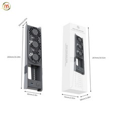 JYS PS5 SLIM PRO 主機散熱風扇 散熱器 風扇 冷卻 溫控風扇, 1個, 灰色