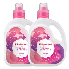 [더블하트] 유아섬유세제+섬유유연제 2개세트선택, 1.2L, 03_섬유유연제1200(용기) x2개