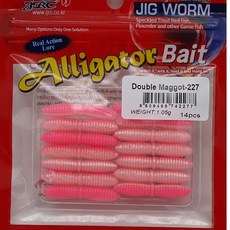 JRC 엘리게이터 더블마고트 /송어전용웜 산천어 쏘가리 바다민물 낚시, 더블마고트 NO-227, 1개