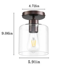 유리 천장 미니멀리스트 옷장 복도 입구 실내 호텔 거실 장식 램프 전구, A. NO Bulb