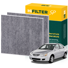 하이필터 기아 자동차 쎄라토 활성탄 에어컨필터, 2개, 쎄라토 (1세대 LD) HI-I009