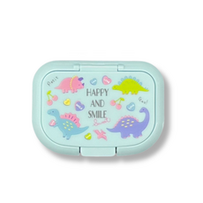 Skater 彈蓋式濕紙巾蓋 藍色恐龍 可重複使用 密封保濕設計, 藍色, 1個